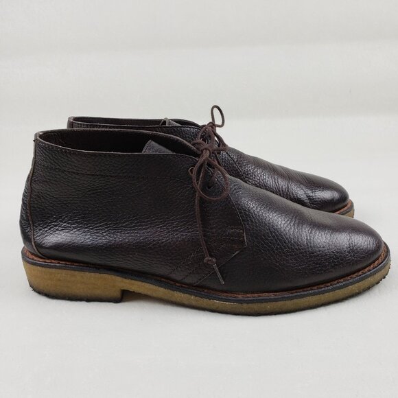 Taft Brown Leather Chukka Boot Mens 9 EU 42 Lace Up Gum Sole Shoe Handmade Spain - Picture 2 of 15